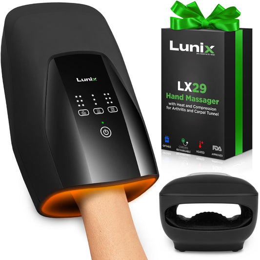 Lunix LX29 hand massager showing targeted relief for daily comfort