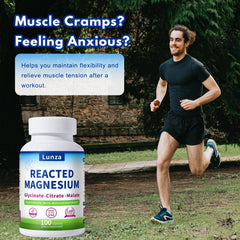 Lunza magnesium glycinate capsules highlighting gentle absorption