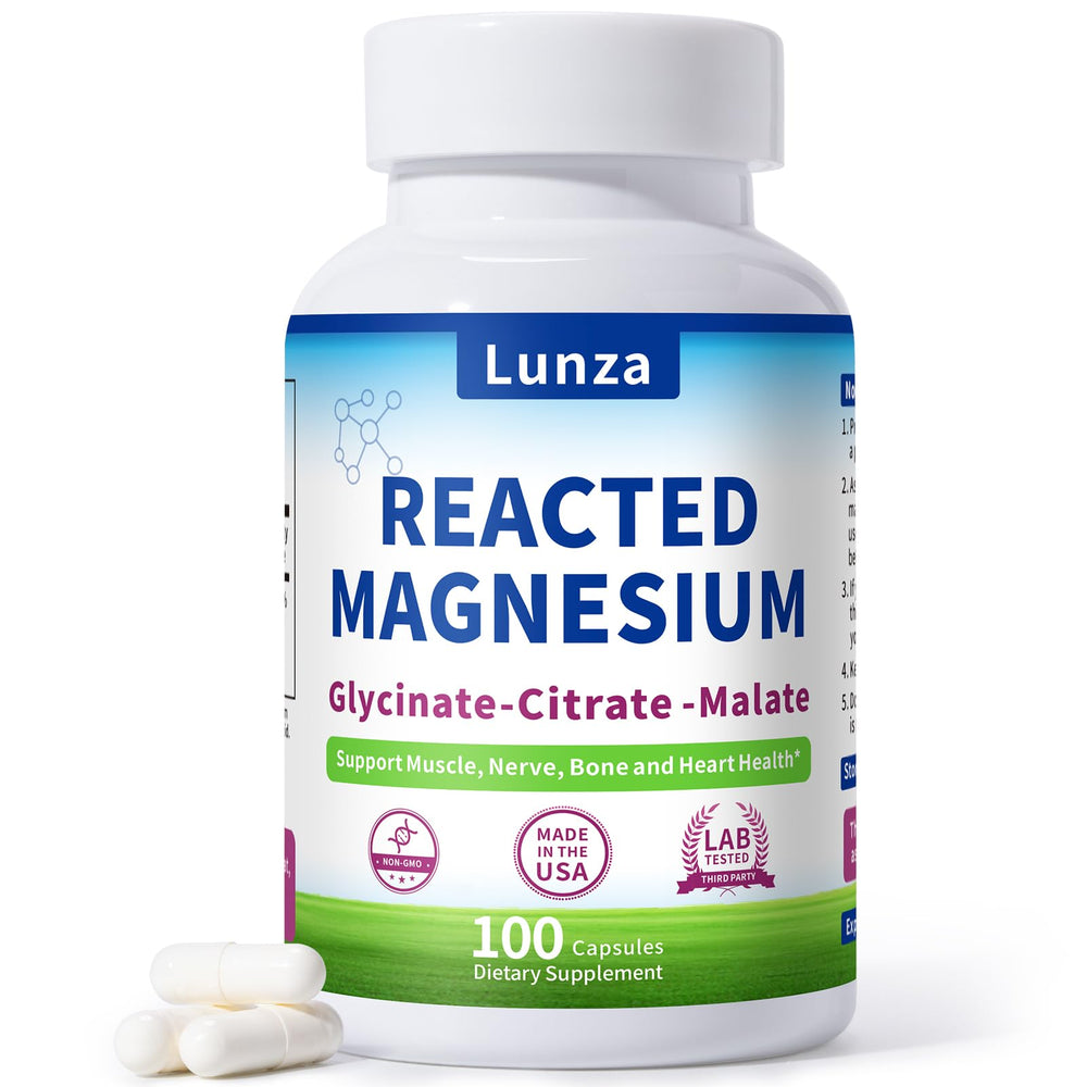 Lunza magnesium-potassium bottle promotes restful sleep and calm
