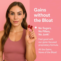 Lustrafit Booty Gummies on-the-go pack ideal for busy fitness routines.