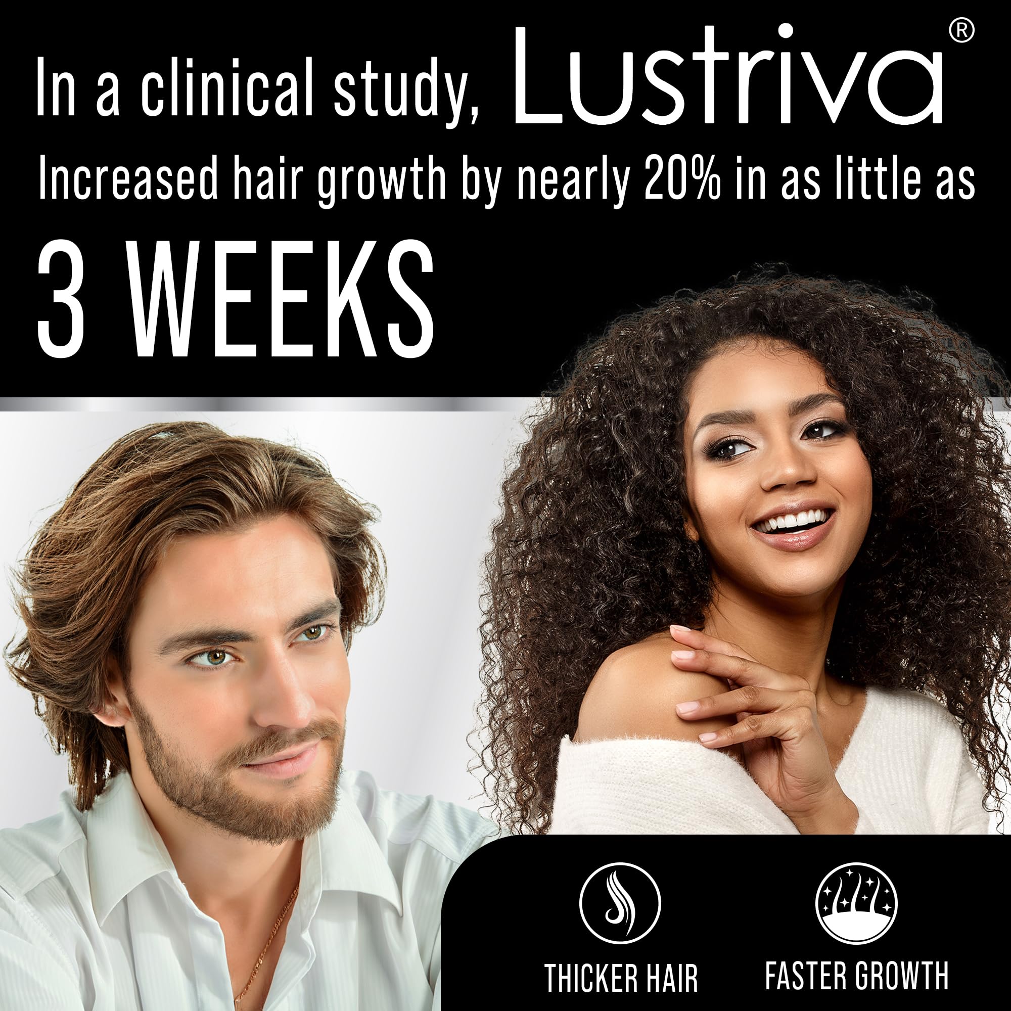 Lustriva capsules in a glass jar, simple daily routine for hair and skin support.