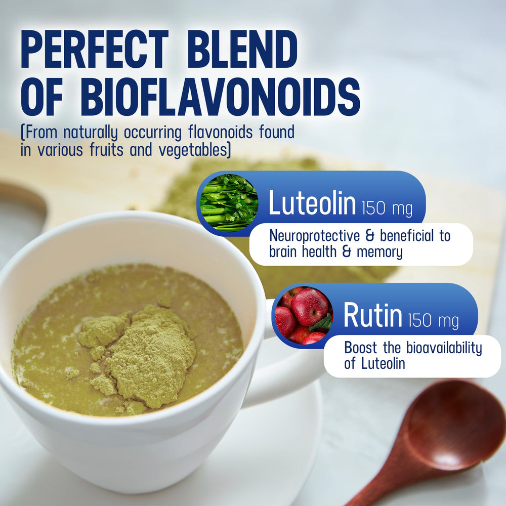 Close-up on LutiMax ingredients: luteolin and rutin.