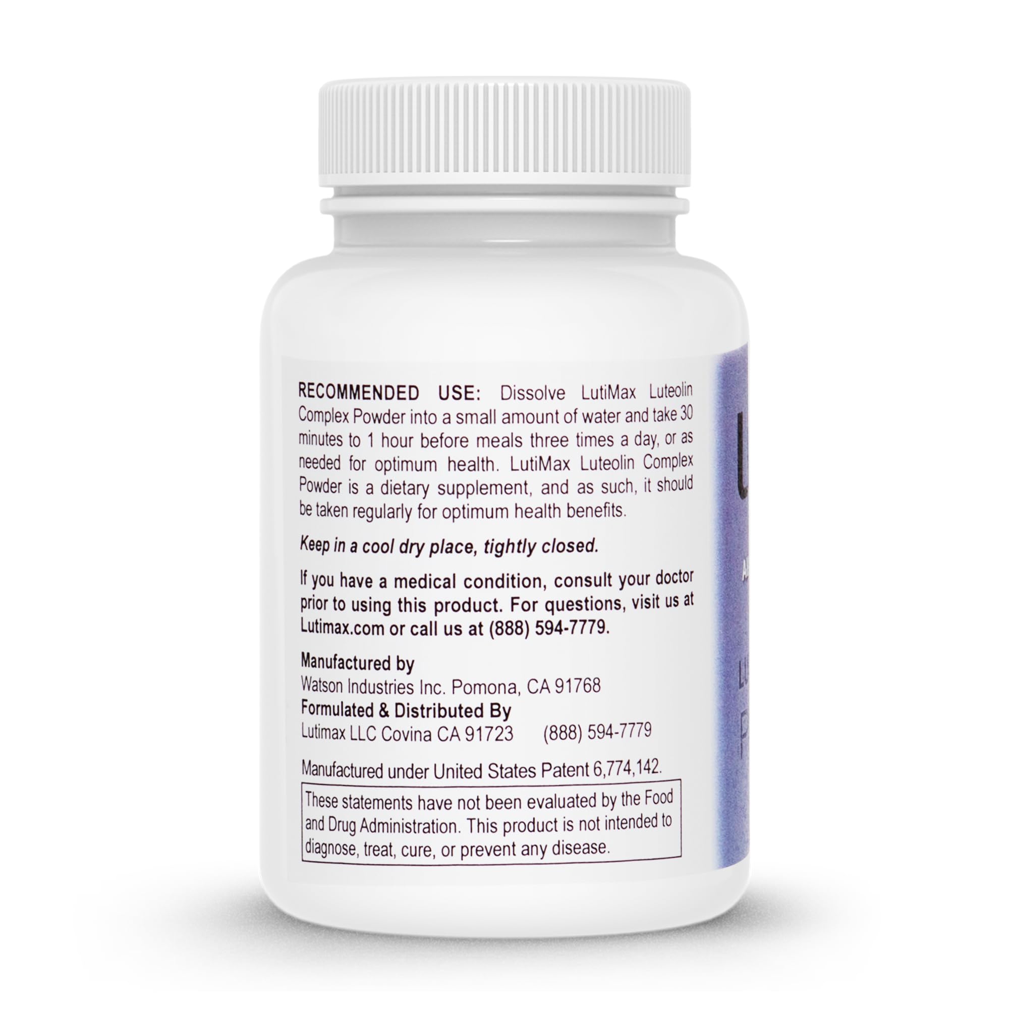 Luti Lutimax vegetarian friendly label confirms gluten-free and plant-based composition.