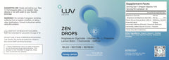 LUV Zen Drops USA-made badge signals quality and domestic production.