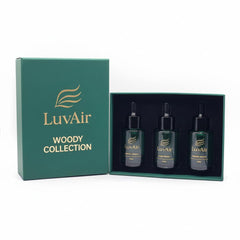 LuvAir 3×30ml collection showcased for gifting and home diffusion