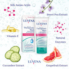 LUVENA Personal Wash foaming lather for a soft, comfortable cleanse.