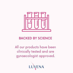 LUVENA Vaginal Moisturizer 30g cap close-up shows compact, travel-ready size.