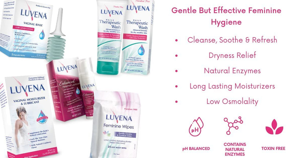 LUVENA Vaginal Moisturizer packaging side view for easy storage.