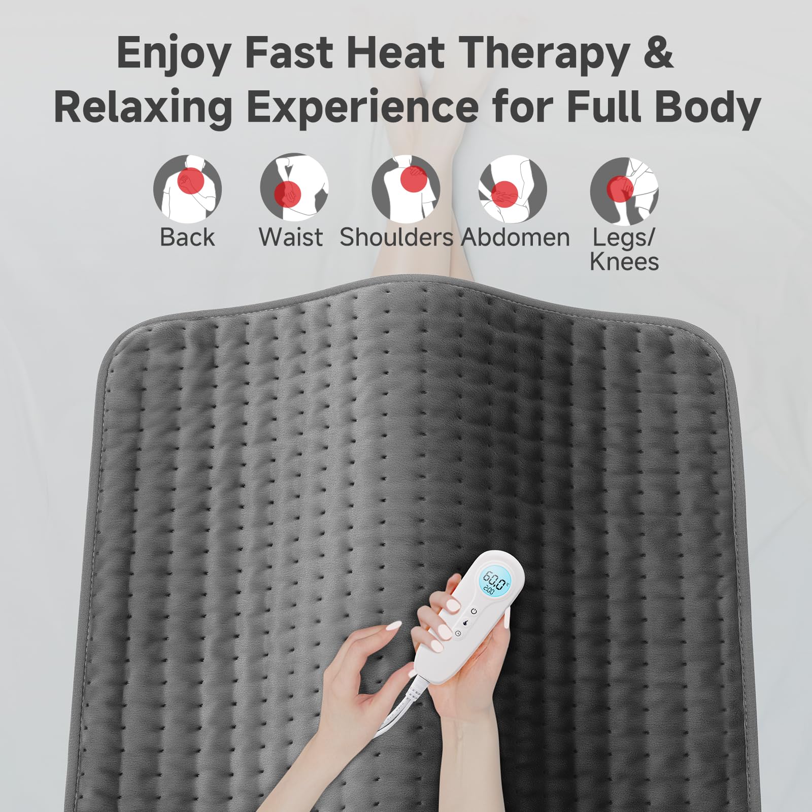 luwanda XXL heating pad focuses on hips for relaxing heat therapy