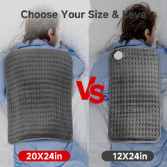 luwanda XXL heating pad's ultra-soft fabric feels gentle on skin