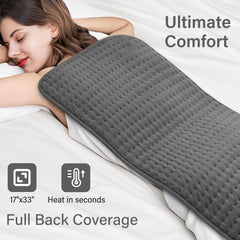 LuWanda XXXL heating pad offers king-size coverage for fast relief