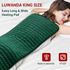 luwanda XXXL heating pad soft fabric provides skin-friendly comfort.