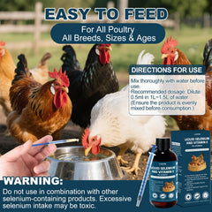 Poultry during molt with LuxeVib bottle nearby supporting growth
