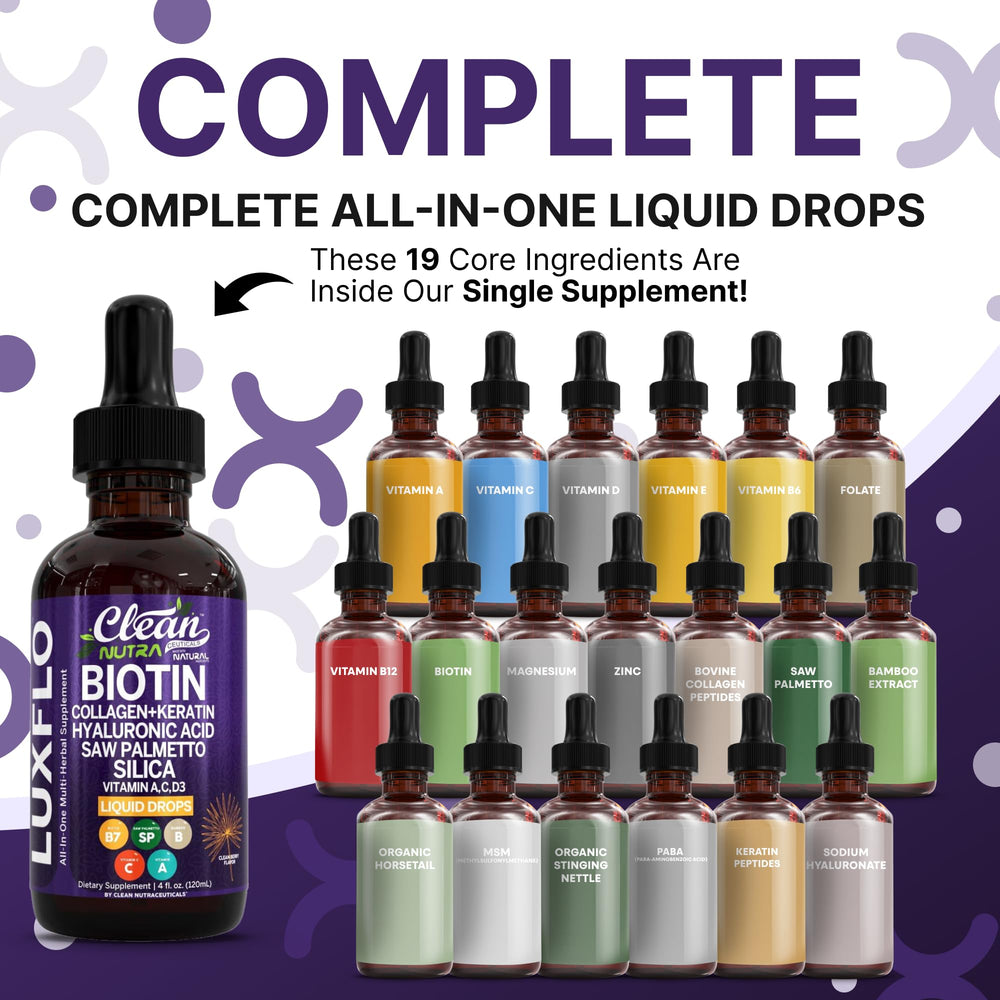 LuxGlo collagen hyaluronic acid dropper: moisture-boosting support for supple skin.