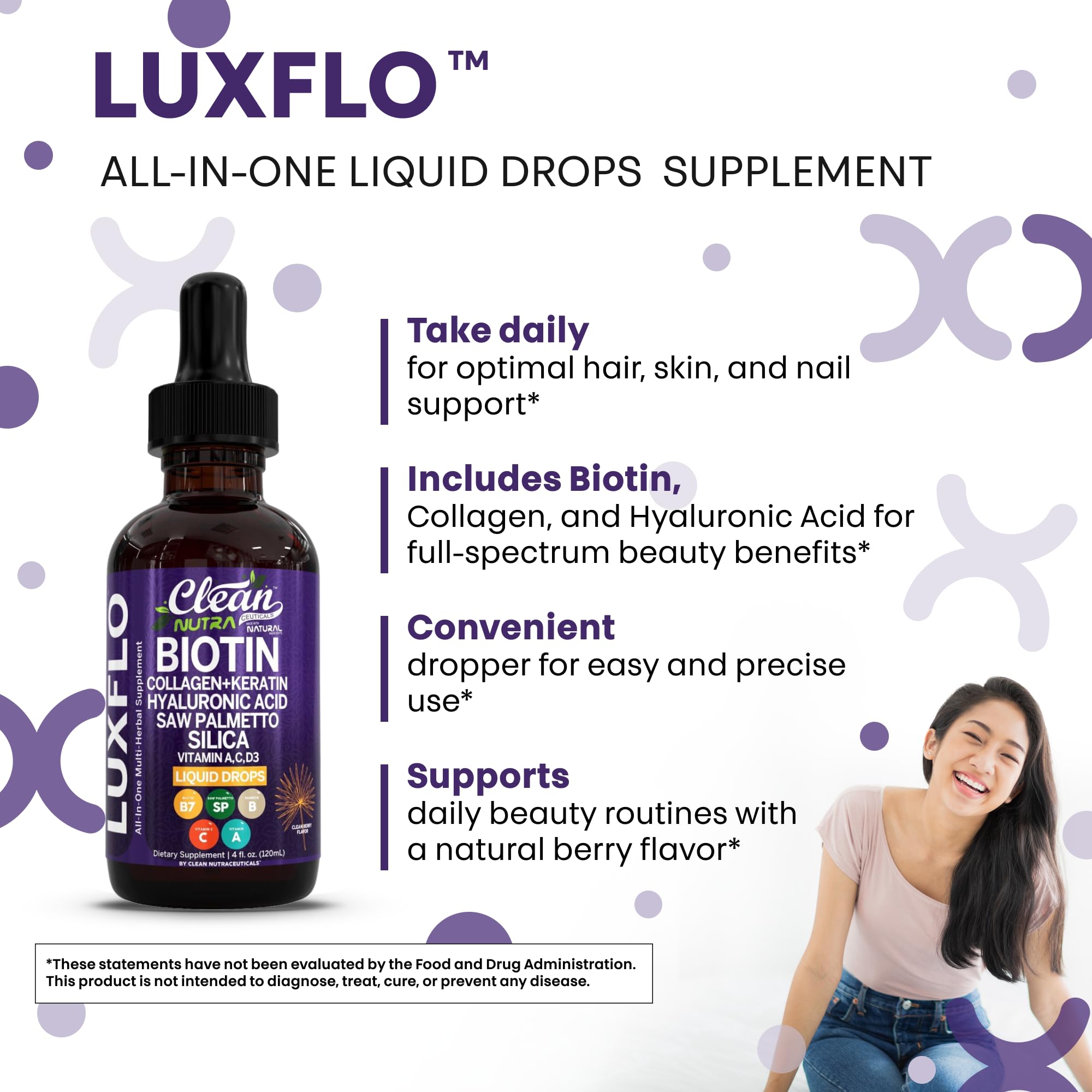 LuxGlo turmeric horsetail: soothing botanicals for comfort and glow.