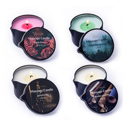 LUXMASA massage candle pack shot offers four soothing scents for at-home spa experiences.