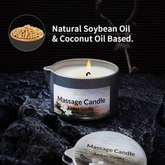 LuxMasa relaxing glide application showing smooth massage oil on skin