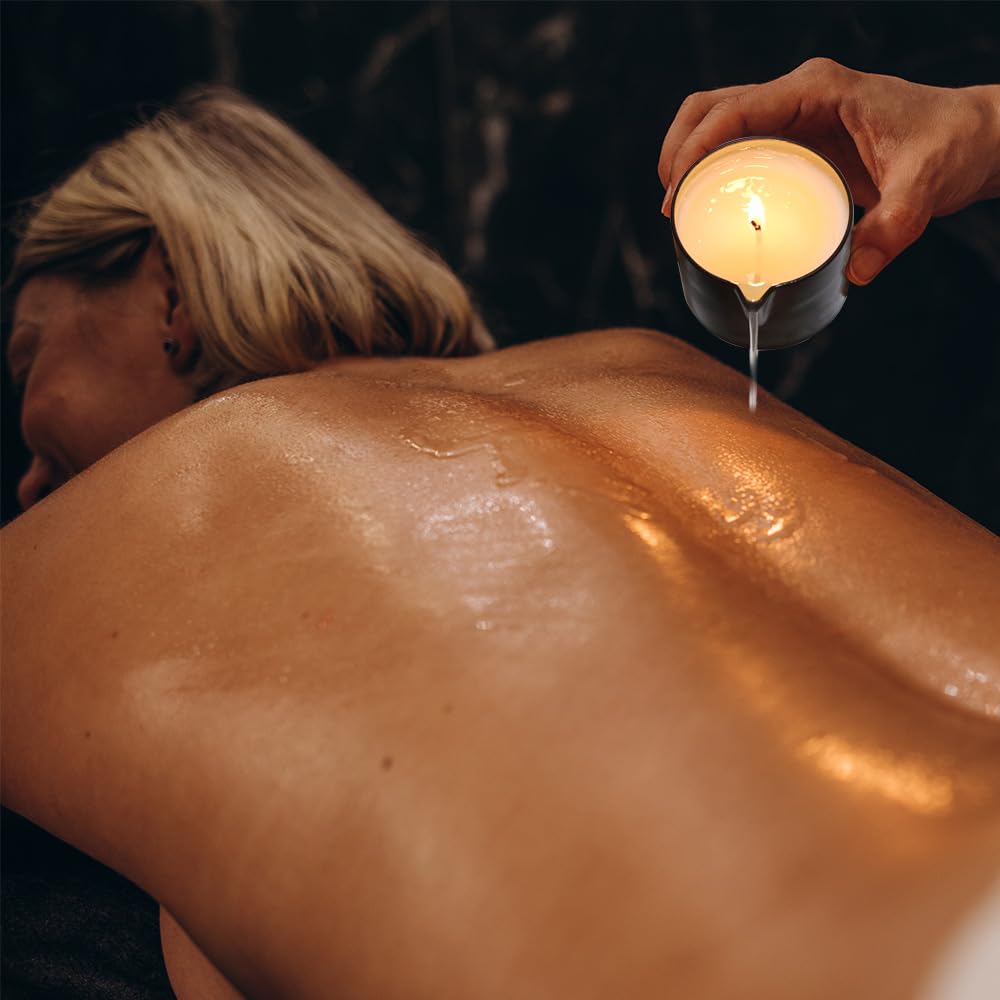 LUXMASA massage candle scent fresh-rose enhances romantic or relaxing evenings.