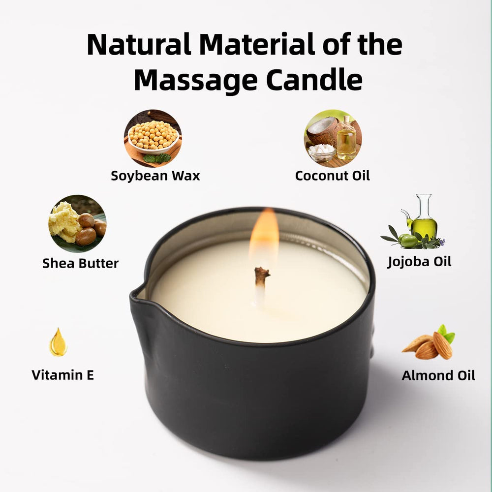 Luxmasa all-natural set shown in a cozy living room setup.