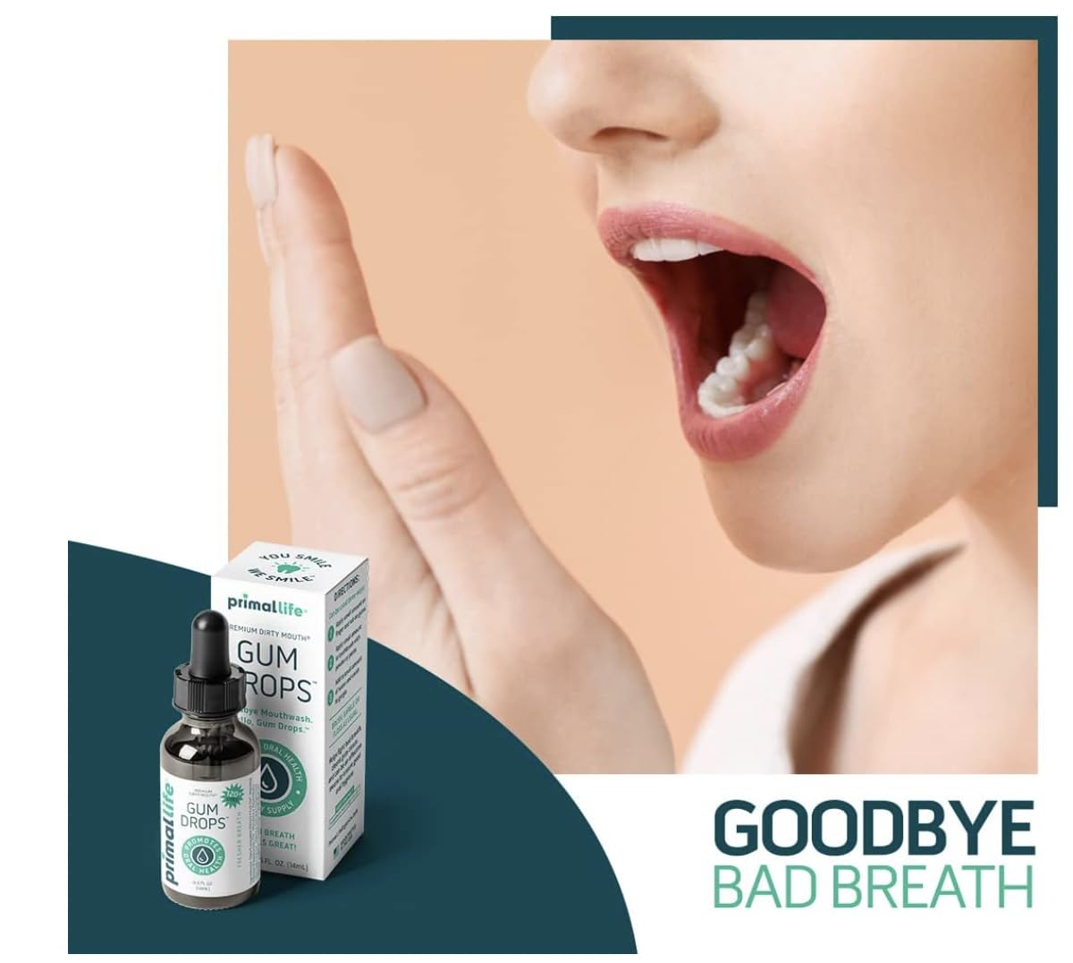 LuxProdX Primal Life spearmint flavor packaging signals refreshing breath