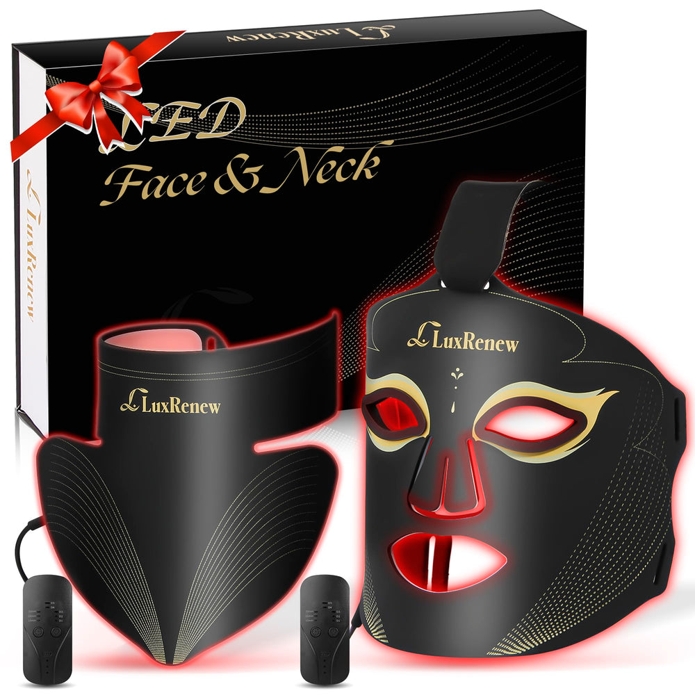 LuxRenew BS red-light face mask 630nm-850nm for at-home skin therapy.