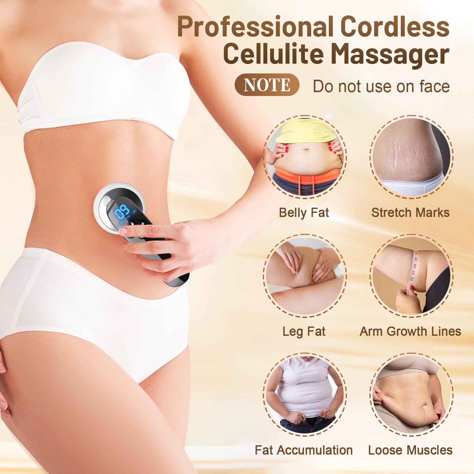 Luxulist Body Sculpting Machine supports arm contouring with ergonomic ease