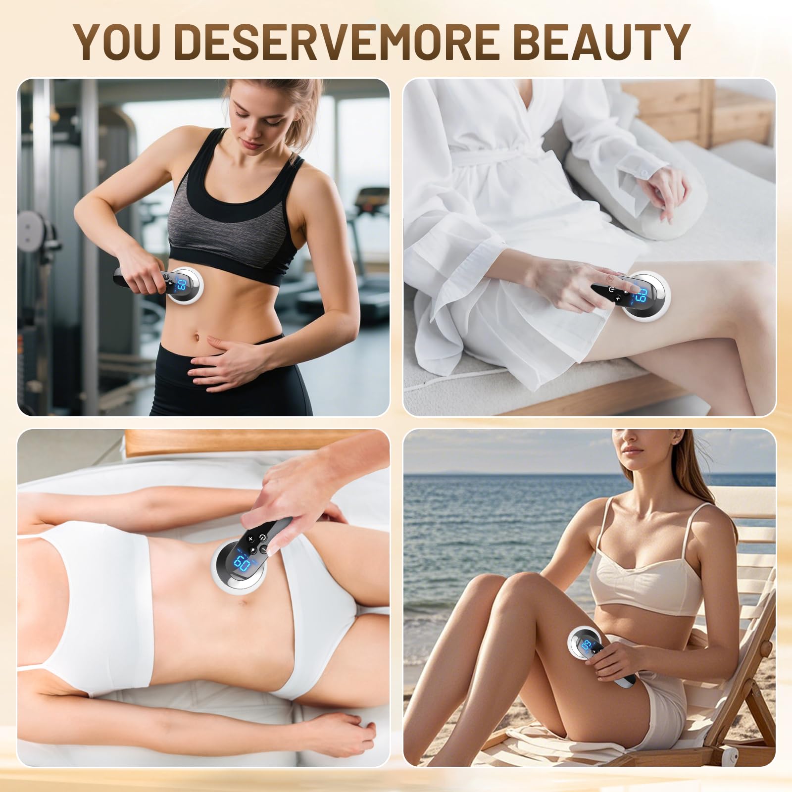 Luxulist Body Sculpting Machine is portable and rechargeable for travel