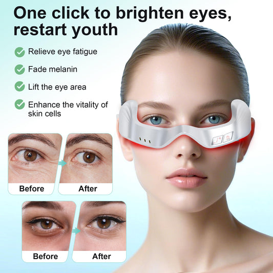 Luxulist red light glasses close-up highlighting lightweight design for all-day wear.