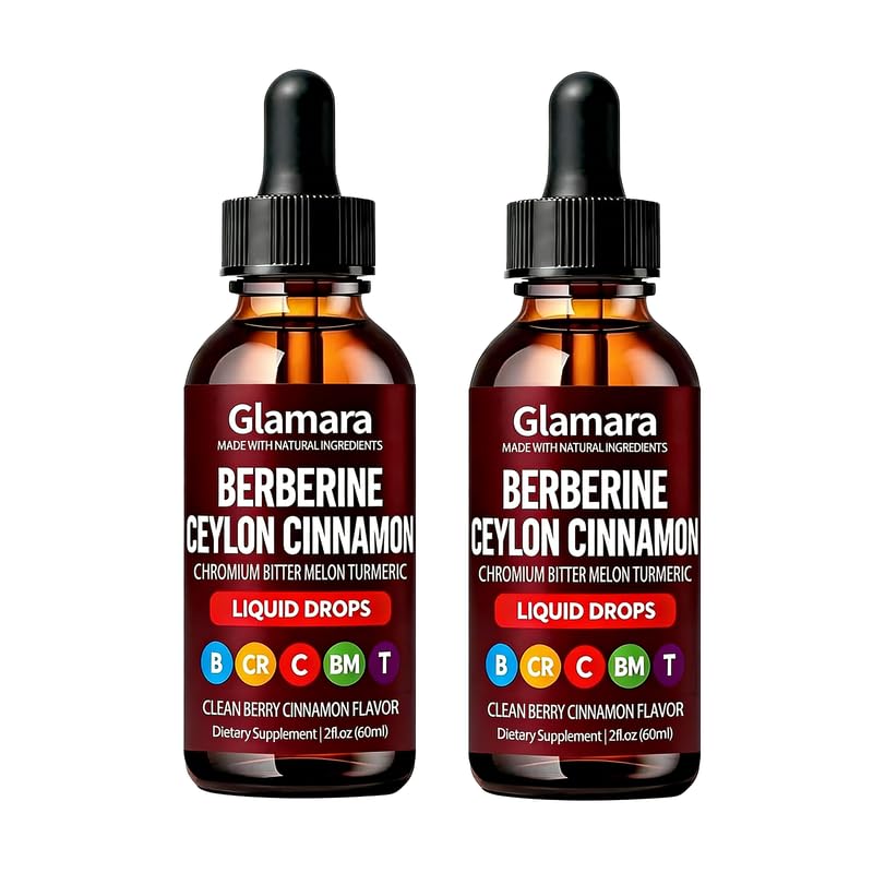 Lwefao Glamara bottle close-up, berberine-cinnamon blend for daily wellness