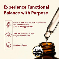 LYFE Functional Vitality tincture pour demonstrating quick-absorption for focus