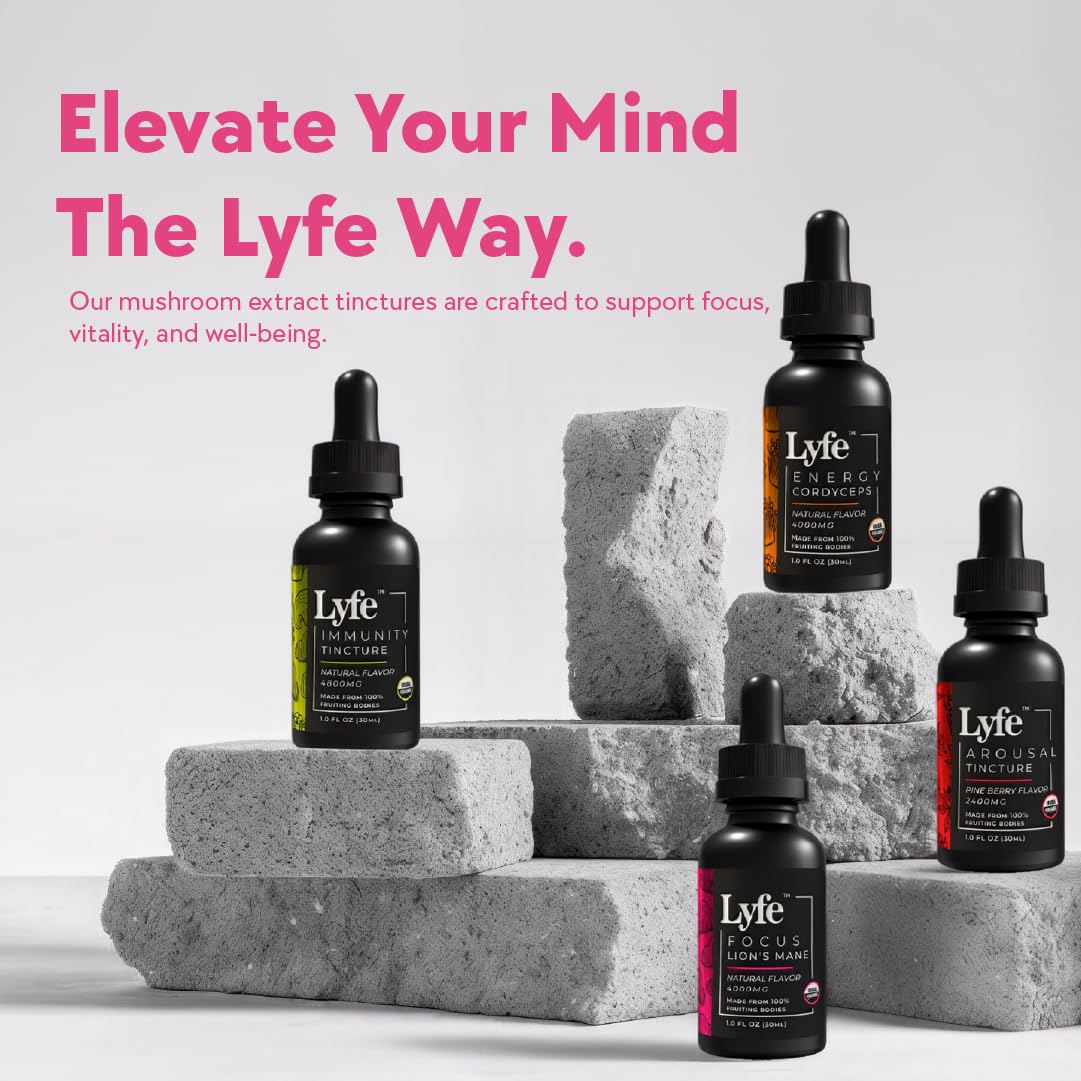 Vegan non-GMO LYFE packaging emphasizing clean ingredients