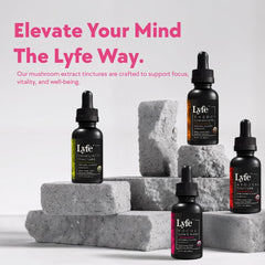 Vegan non-GMO LYFE packaging emphasizing clean ingredients