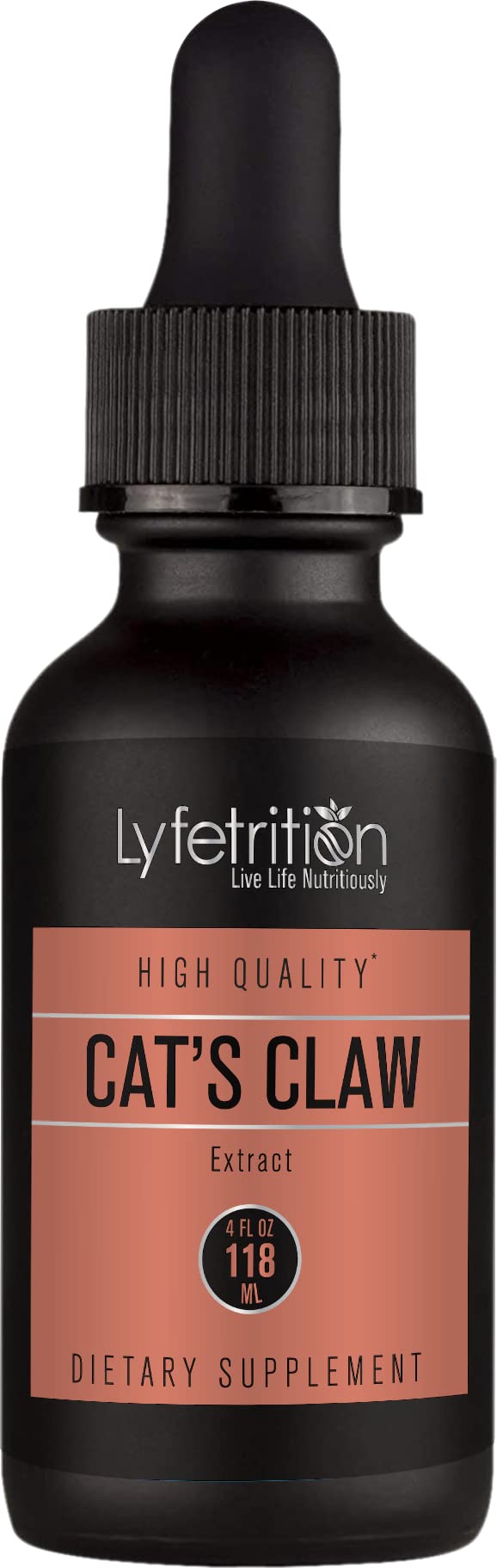Lyfetrition Cat's Claw liquid bottle for easy daily use and quick absorption.