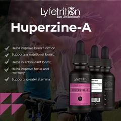 Lyfetrition Huperzine-A non-GMO seal signals clean ingredients.