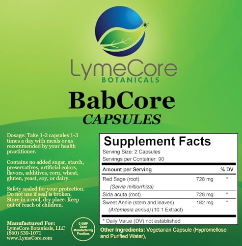 LymeCore Babcore Artemisia Annua ingredient visual for detox-friendly wellness.