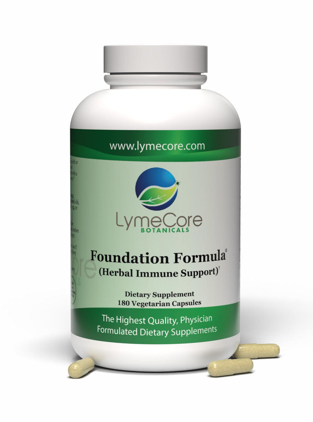 LymeCore Foundation Formula bottle front suggesting daily immune support and balance.
