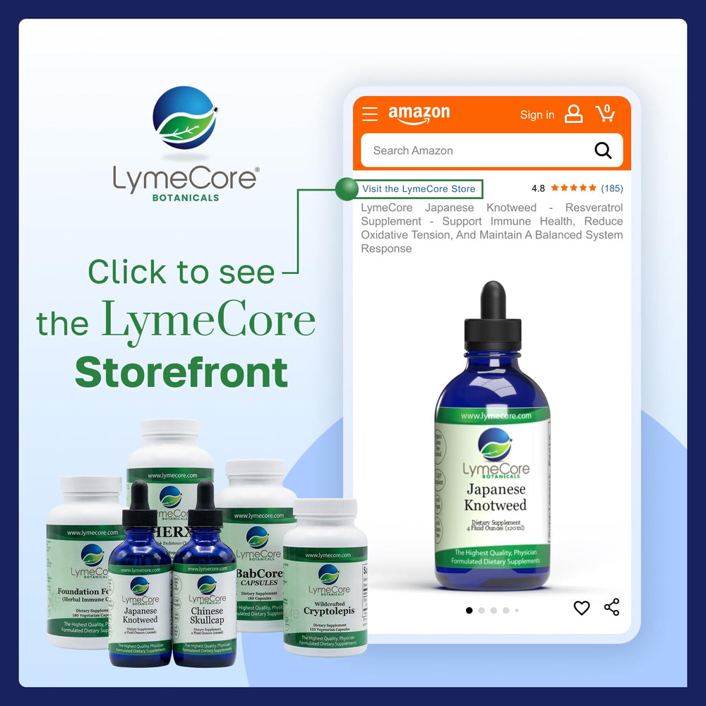 LymeCore Japanese Knotweed drops measured for accurate dosing.