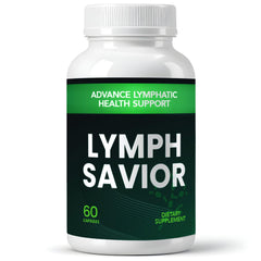 Lymph Savior bottle closeup for convenient daily wellness support
