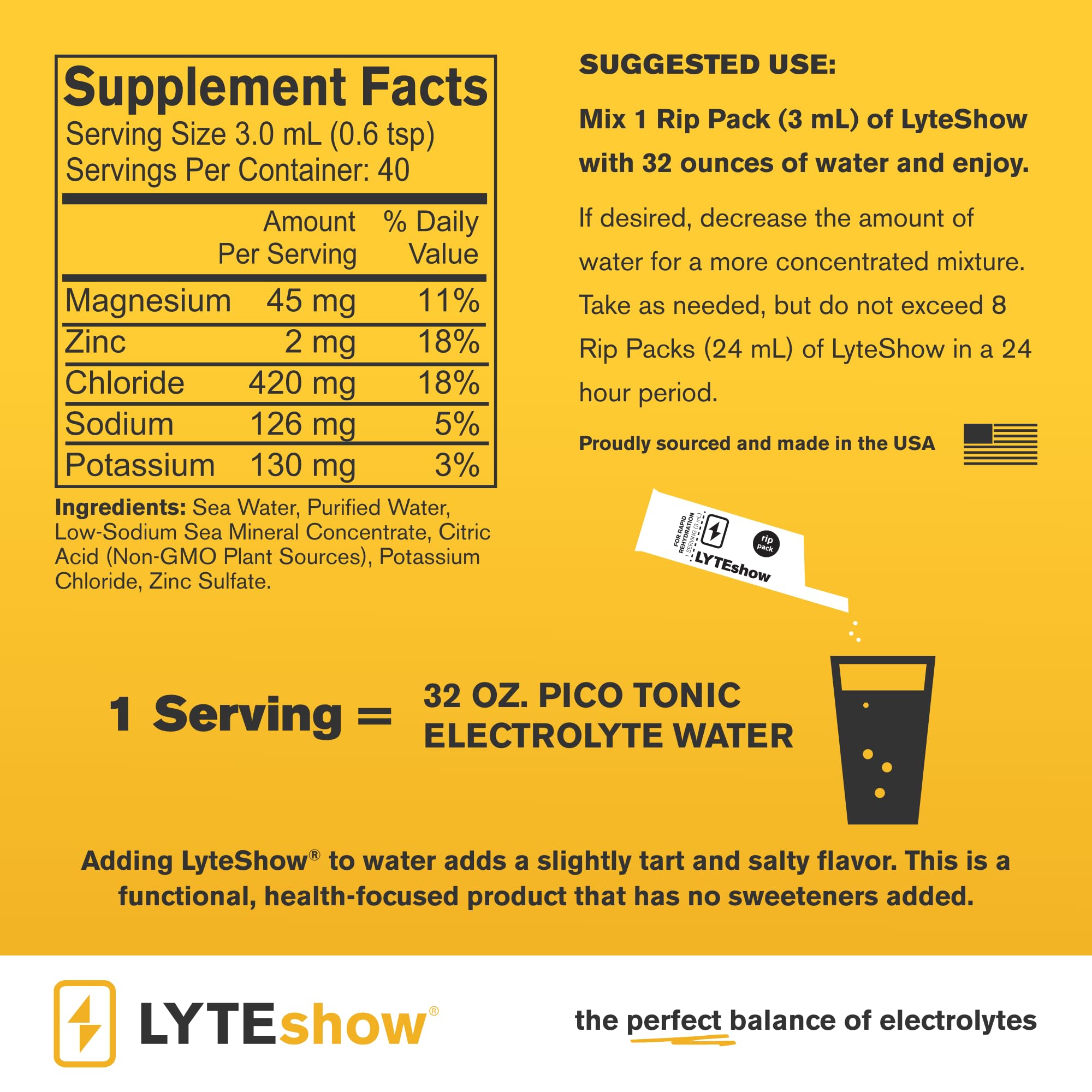 LyteLine Electrolyte Drops travel pack ideal for on-the-go rehydration.