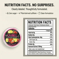 LyvWel caffeine from guarana supports sustained alertness and focus.