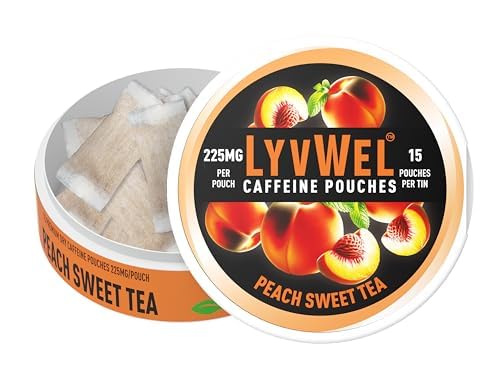 LyvWel peach sweet tea flavor close-up emphasizing refreshing taste.