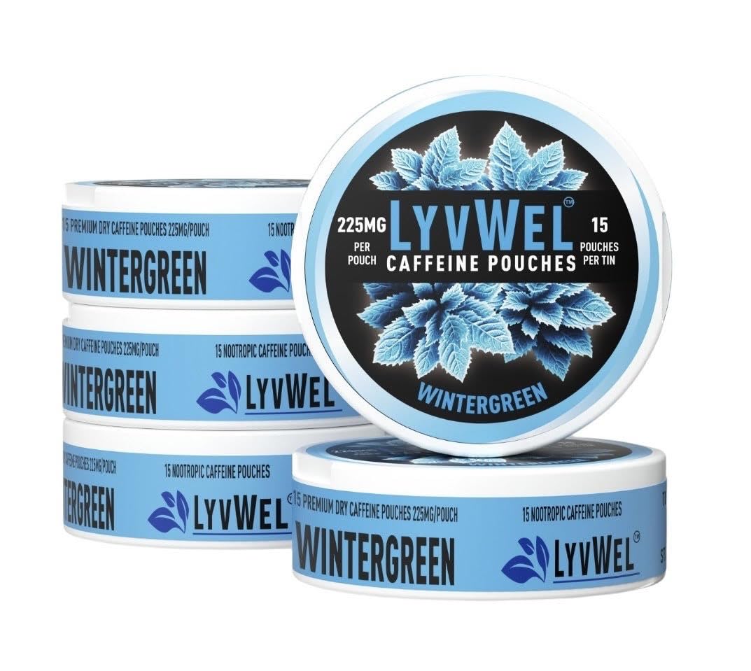 LyvWel wintergreen energy pouch for quick, clean energy on the go