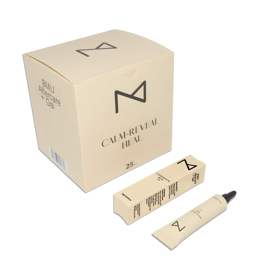 M Brow Aftercare Gel Pack sachets for on the go healing after brow procedures.