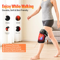 M. EMAMI knee massager side view shows adjustable strap for secure comfort.