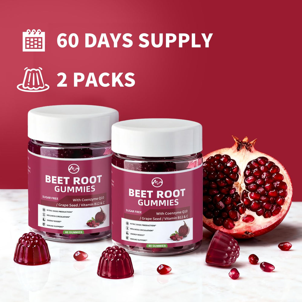 M inch Beet Root Gummies daily ritual scene promoting energy and blood flow.