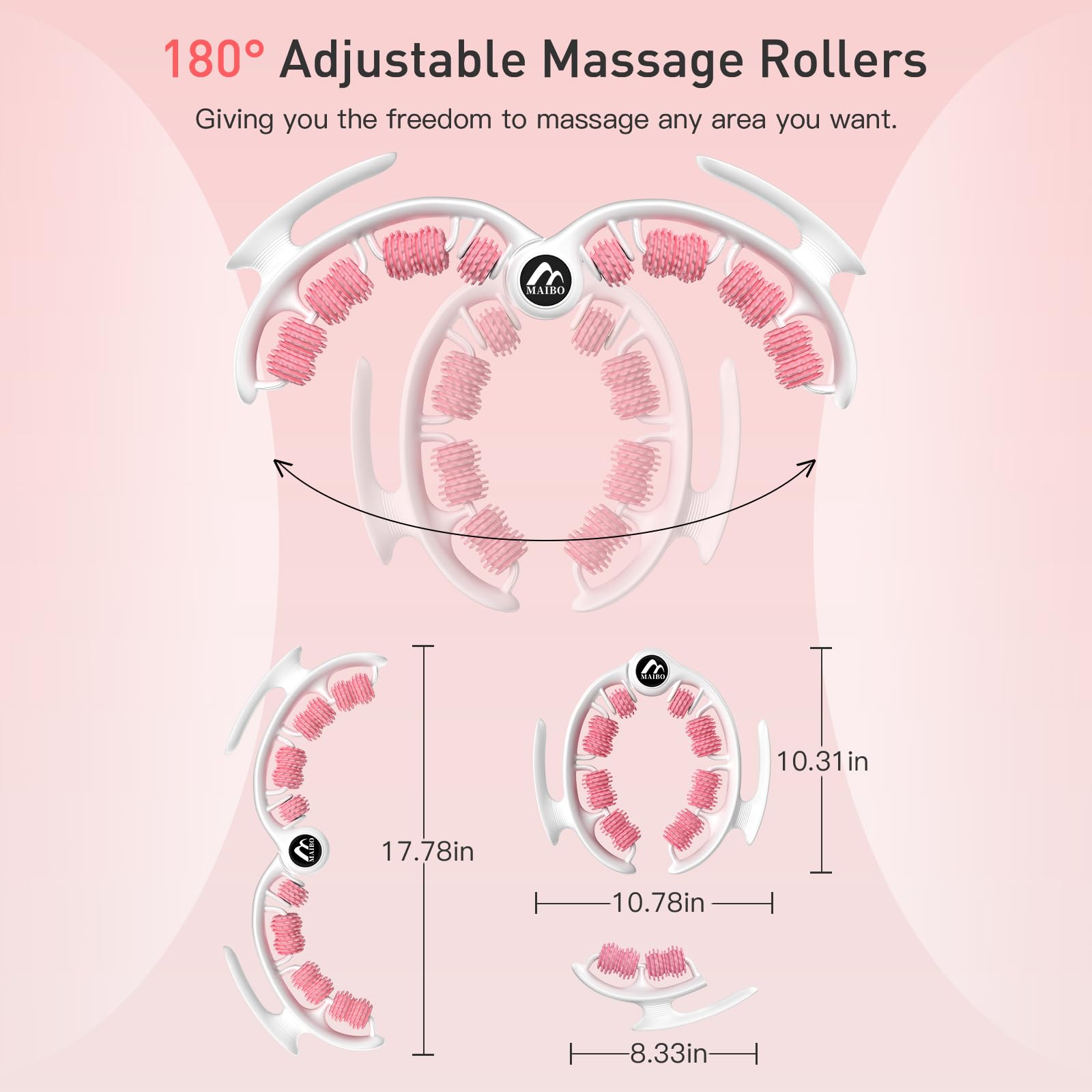 M MAIBO usage guide image illustrating safe steps for gradual pressure.