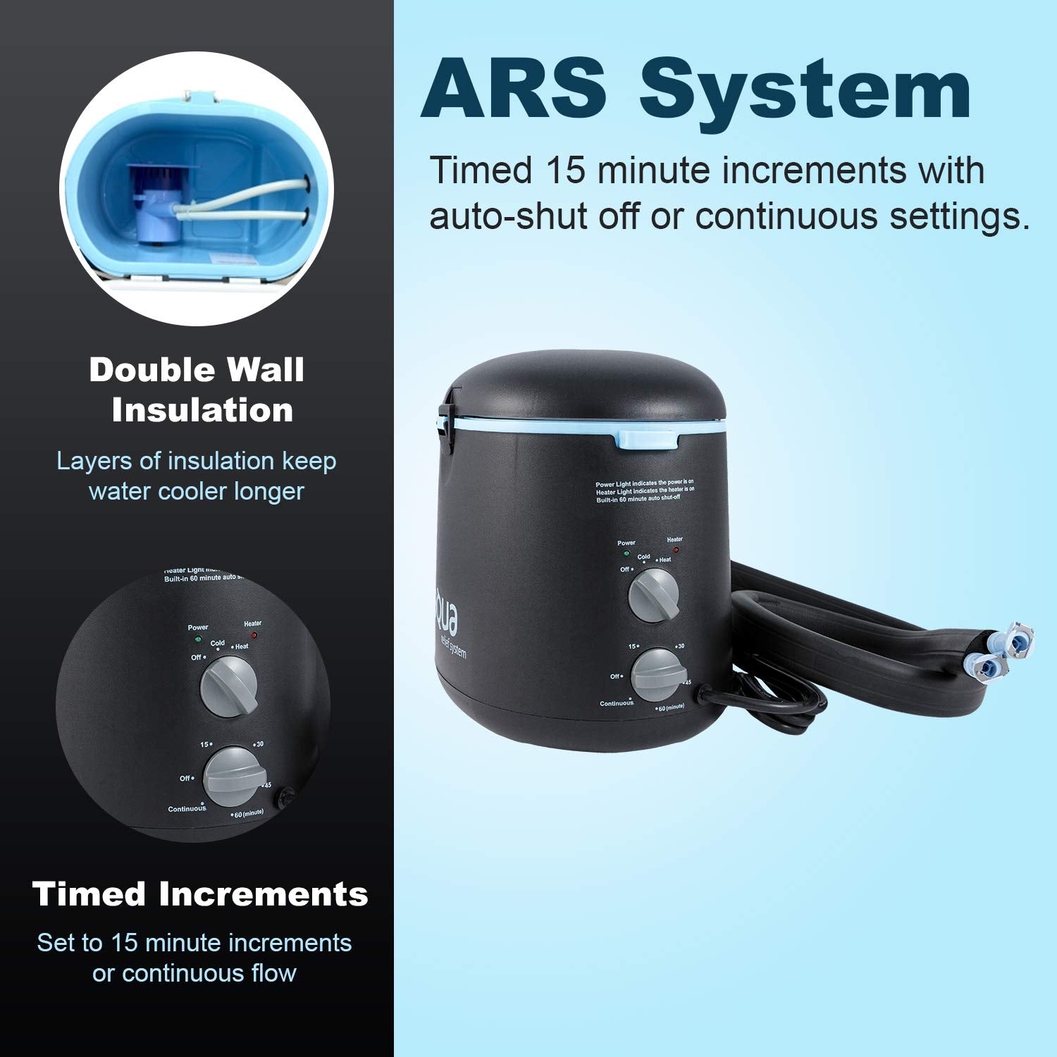 M Pain Aqua Relief ARS TPU heat cycle delivers soothing warmth to ease stiffness.