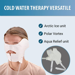 M Pain Management Technologies head and face cooling pad for rhinoplasty recovery.