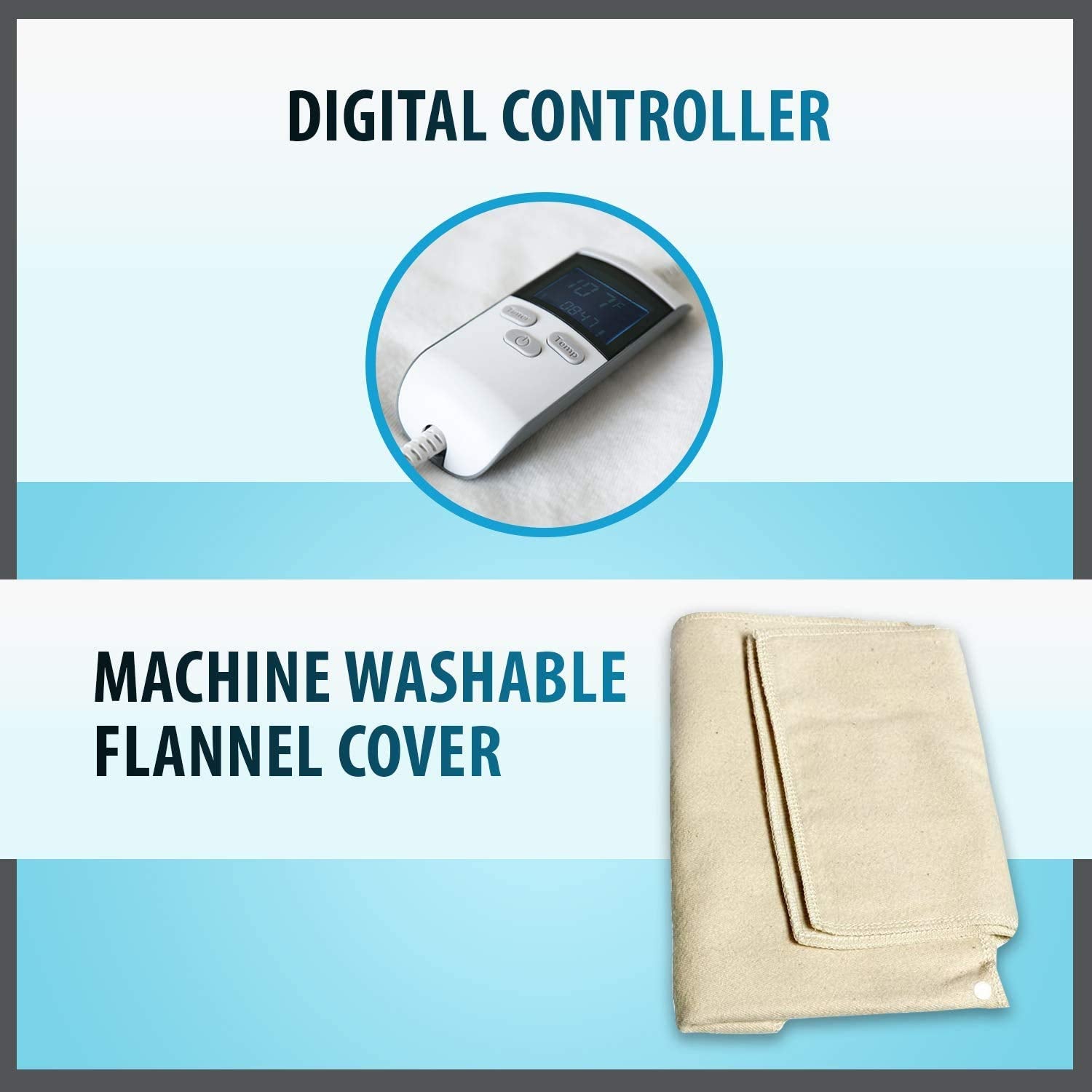 ThermoRelief heat settings from 113 to 167 degrees for customizable comfort.