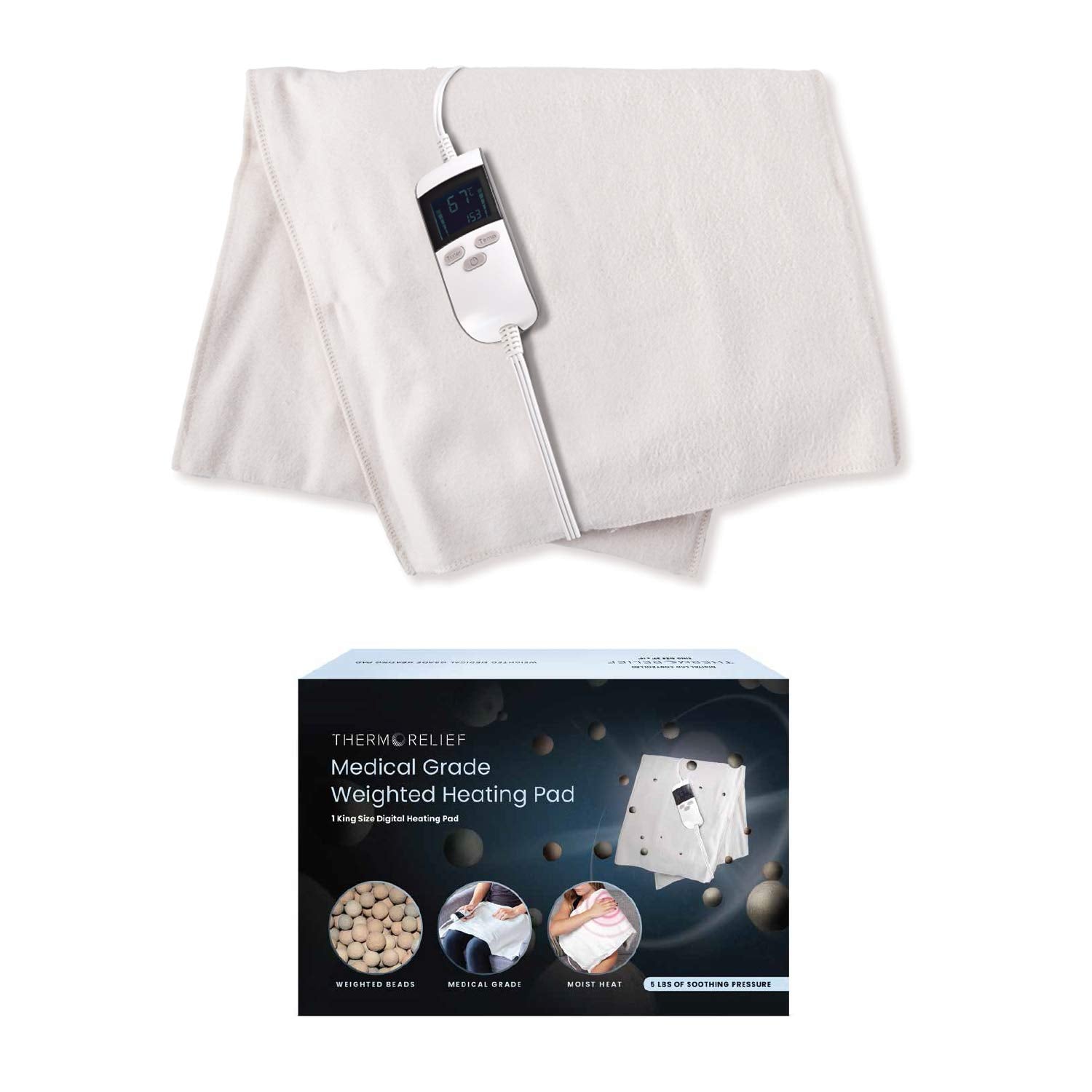 ThermoRelief heating pad front view for targeted moist heat delivery